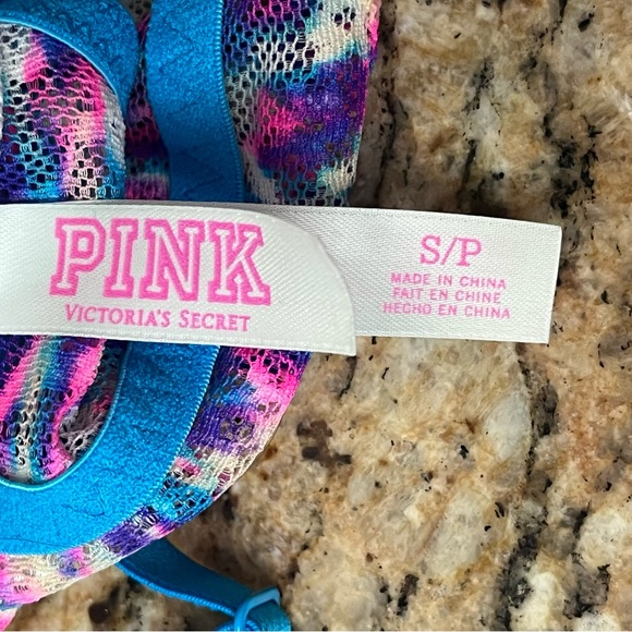 PINK Victoria’s Secret Lace Bralette Wireless Lined Floral Multicolor - Picture 7 of 8